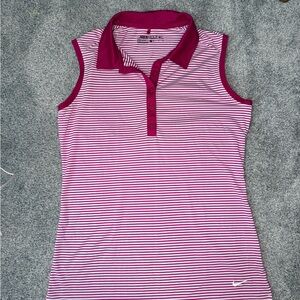 Nike Women’s Dri-Fit Golf Tank | Hot Pink & White | Small
